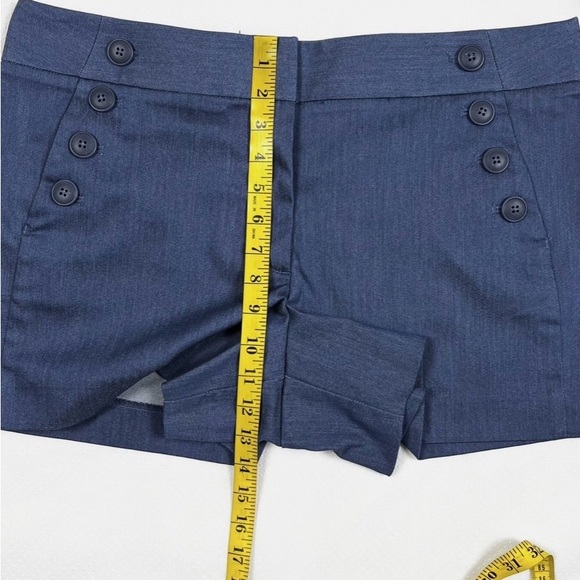 LOFT Women Size 12 Stretch Blue Riviera High Waisted Shorts NWOT - Picture 4 of 8